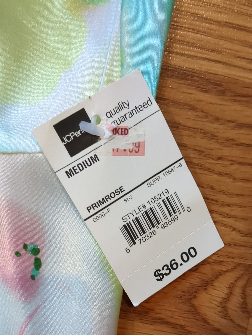 NWT Vintage Delicates Pastel Floral Asymmetric Ruffle Slip Dress - Picture 5 of 7